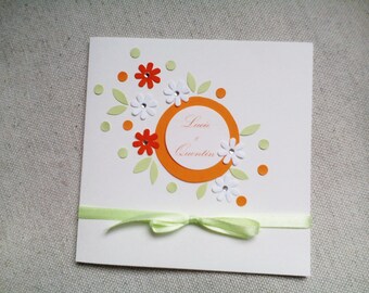 Romantic rustic wedding invitation