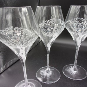 6 verres à vin motif arbre de vie, personnalisables image 2