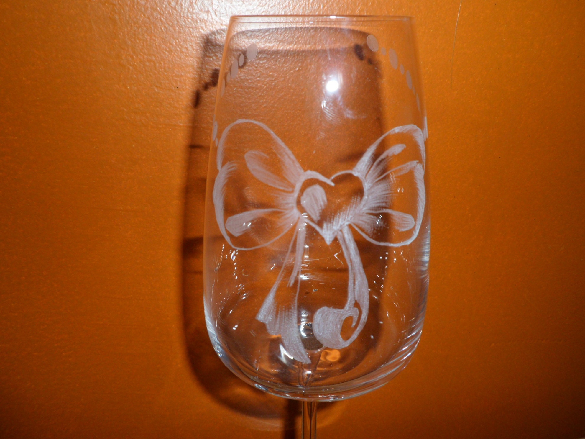 Verres en Cristallin Gravé Motif Noeud, Personnalisables