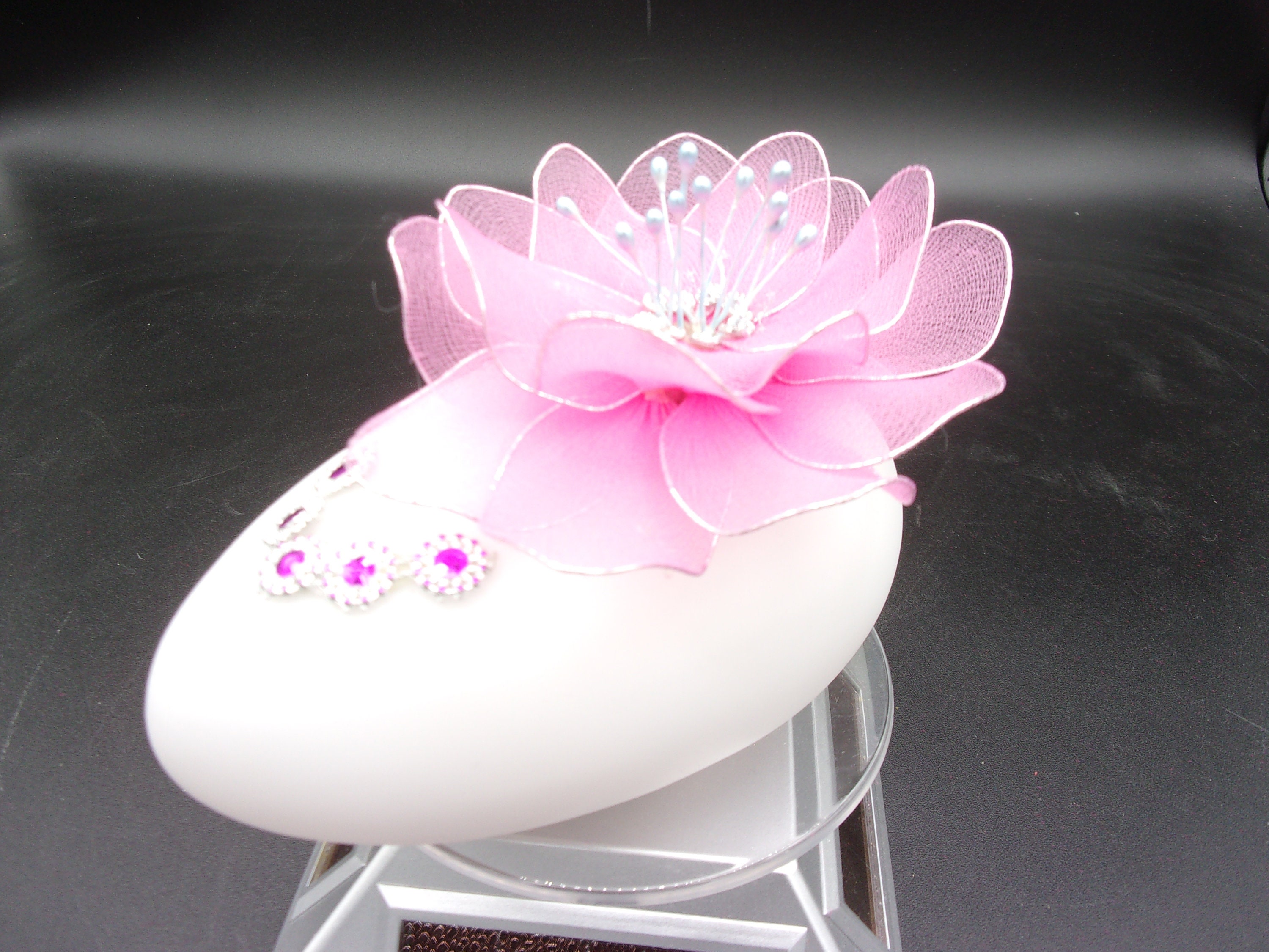 Lampe d'ambiance ou Veilleuse avec Fleur Rose, Personnalisable