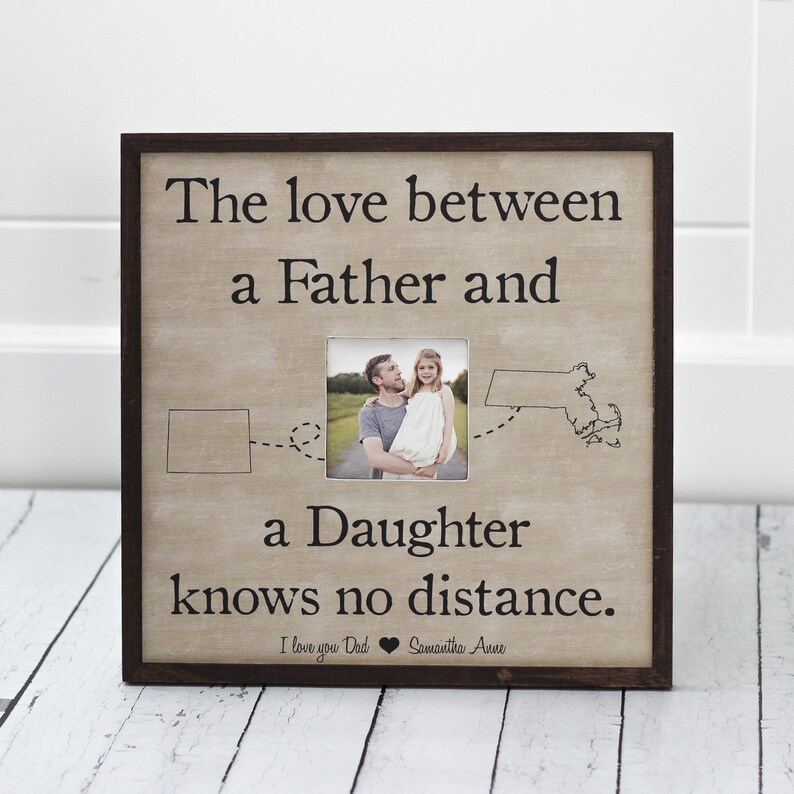 Long Distance Father Daughter Picture Frame Love Between a Etsy