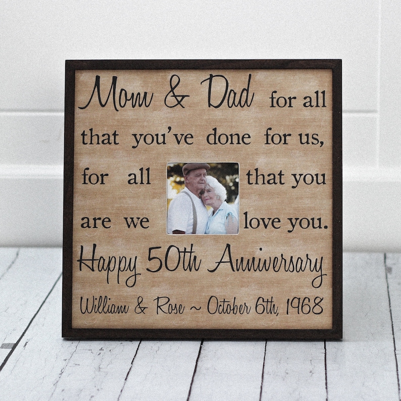 Parents Anniversary Gift Parents Wedding Anniversary Gift Etsy