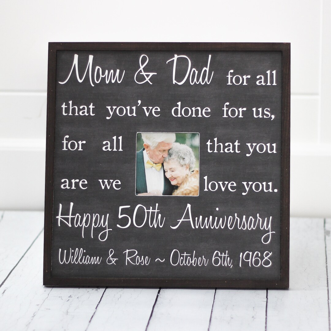 Parents Wedding Anniversary Gift 50th Wedding Anniversary Etsy
