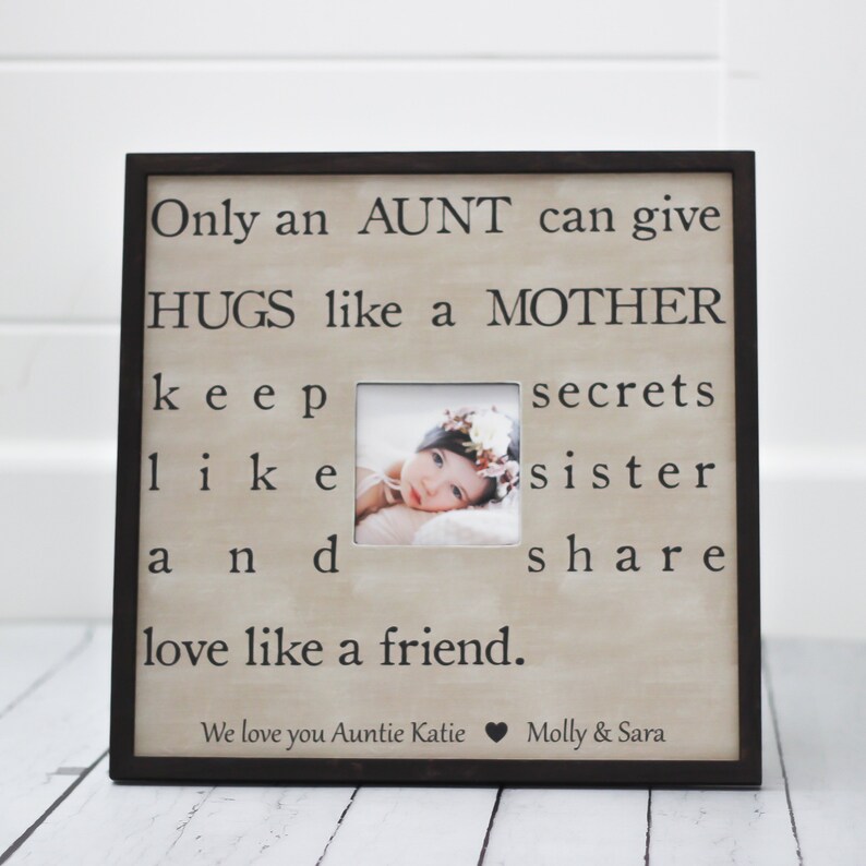 Gift for Aunt Aunt Gift Nephew Niece Aunt Picture Frame Etsy