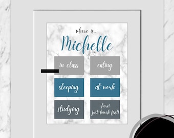Letrero de puerta PERSONALIZADO, letrero de dormitorio personalizado, letrero de dormitorio universitario, letrero de puerta de dormitorio, decoración de dormitorio