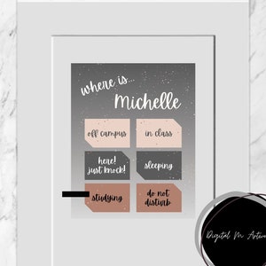 CUSTOM Dorm Door sign, Dorm Door Decorations, Dorm Door Sign, Office Door Sign, Dorm Room Decor