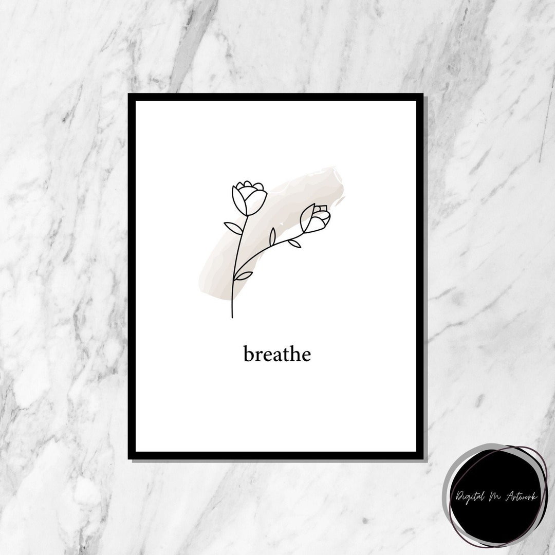 Simple Flower Wall Art, Flower Line Art, Flower Line Art Print