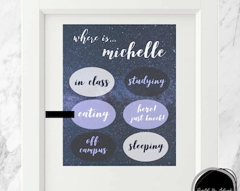 Name Sign Dorm Room, Roommate Name Sign, Roommate Door Sign, Custom Printable Door Sign, Dorm Room Decor
