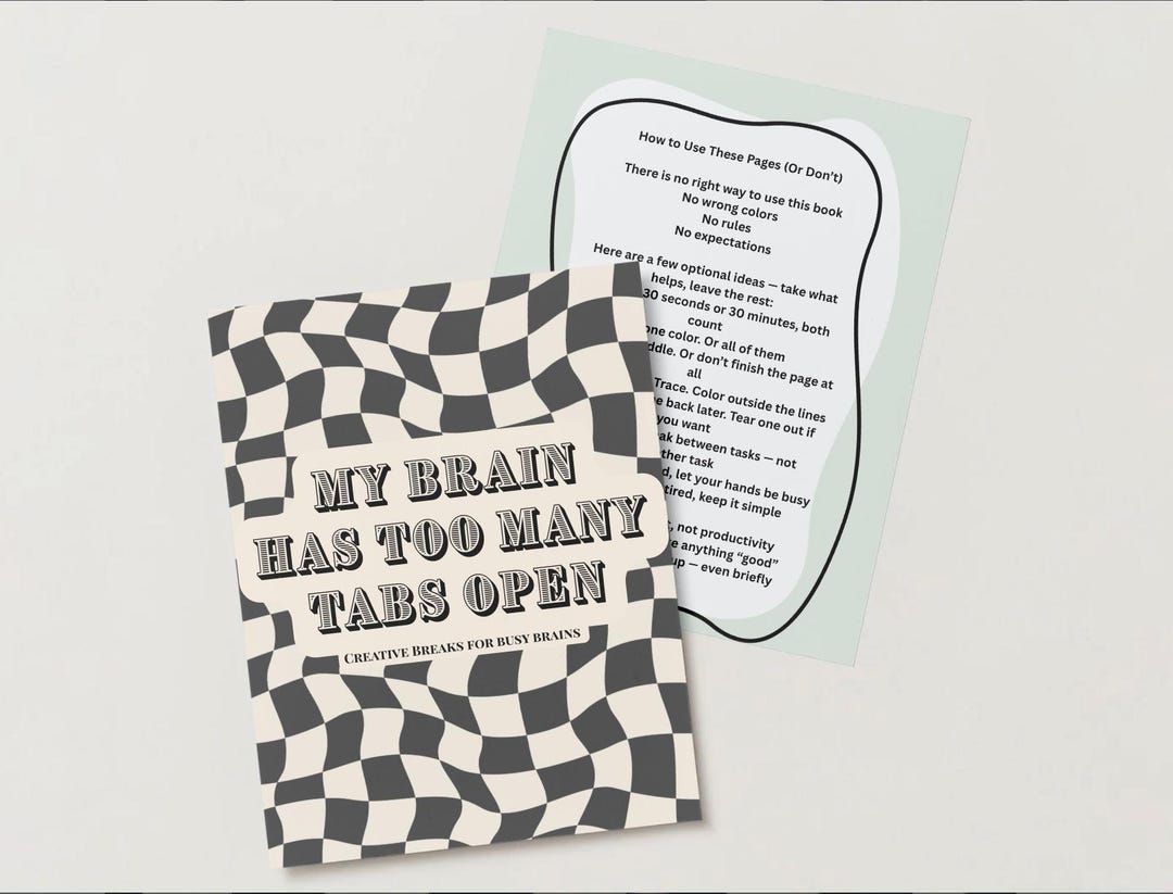My Brain Has Too Many Tabs Open – ADHD Coloring Book | Creative Breaks ...