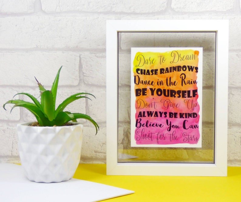 Snail Mail Postcard Print Inspirational Quotes