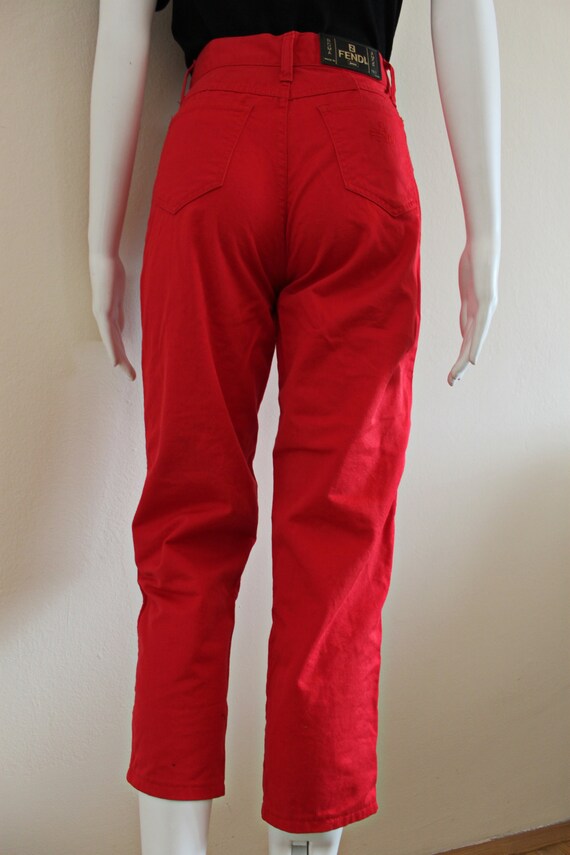 Rare Fendi Pants/Red Pants/90s Retro Pants/Italy Swin… Gem