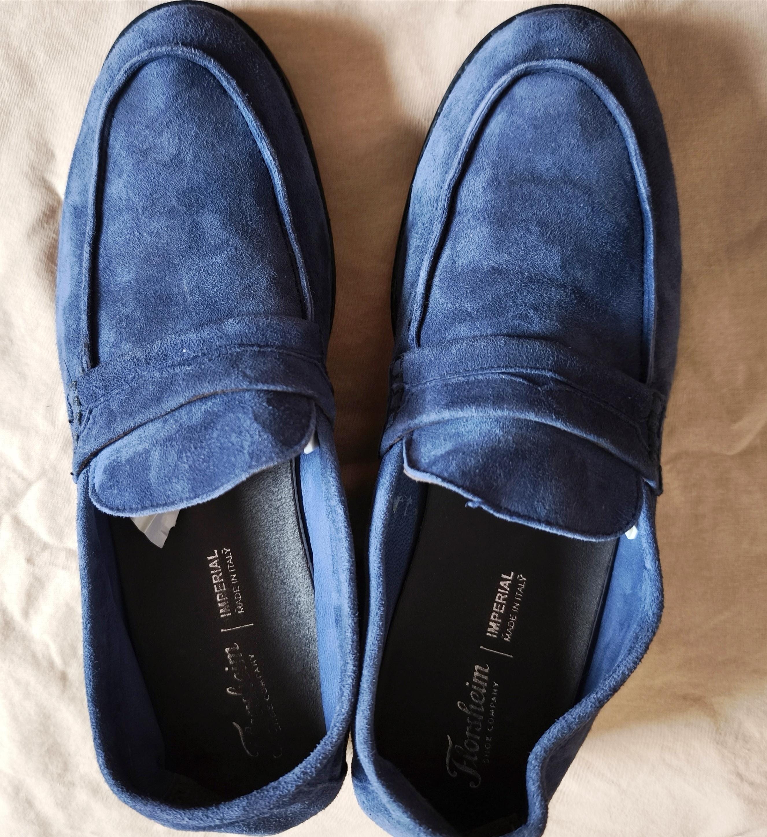 Florsheim Mens Rucci Penny Loafers US 7 M EU 40 Navy Blue Suede NIB Torino Navy Suede | Penny Loafer – Crockett & Jones US main image 2