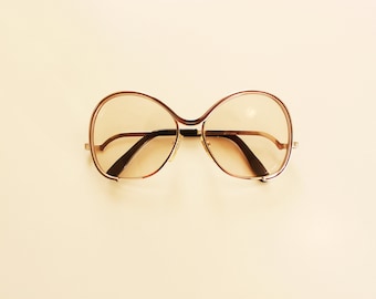 Vintage Silhouette Oversized Sunglasses: 80s Silver Metal Butterfly Eyewear