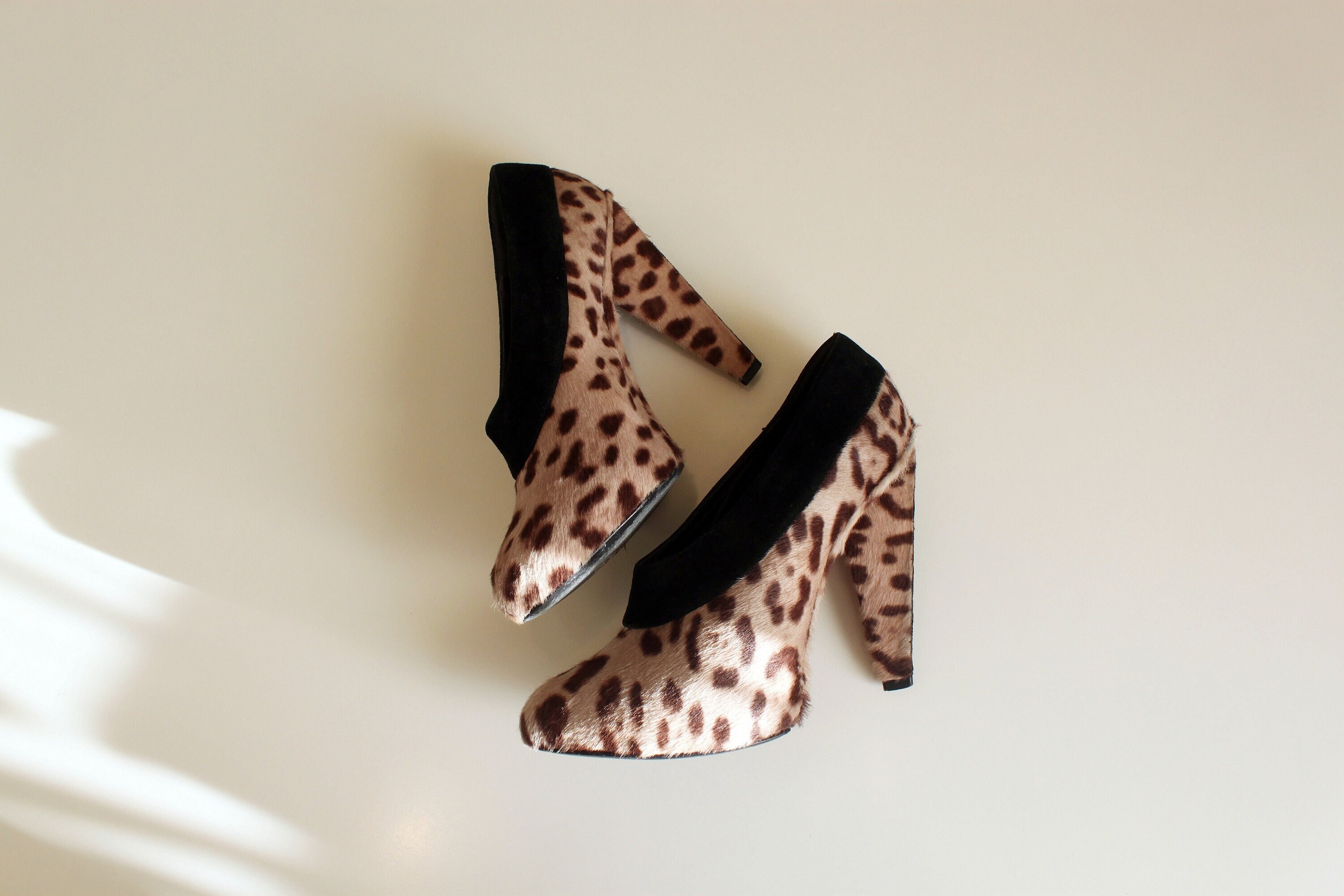 Fuzzy Leopard Shoes Etsy UK