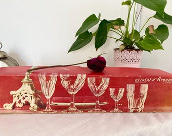 Vintage Cristal d'Arques Tornade Liqueur Glasses - Set of 6 Lead Crystal