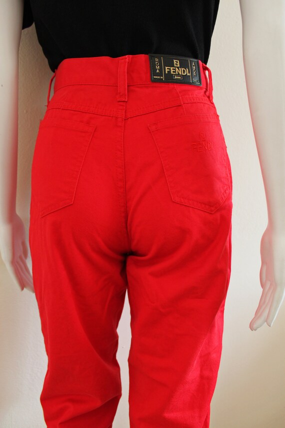 Rare Fendi Pants/Red Pants/90s Retro Pants/Italy Swin… Gem