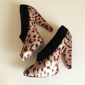 Vintage Dolce & Gabbana Platform Pumps – Genuine Leather / Leopard Print – Platform Heels – Women’s EU 37 – Made in Italy