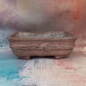 Handgemaakte rechthoekige bonsaipot