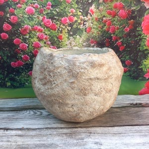 Grote ronde pot voor de handgemaakte tuin