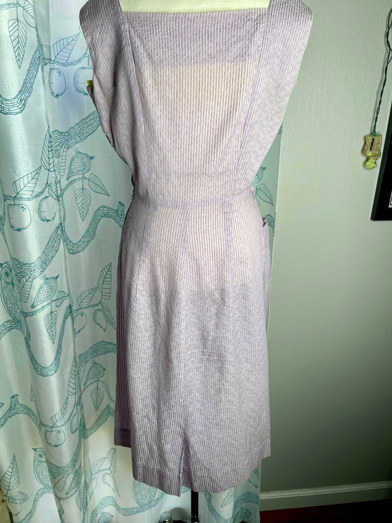 Sm 40s Lavender and White Striped Sundress Pin up… - image 5