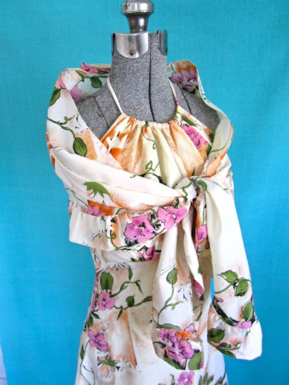 shawl with maxi dress