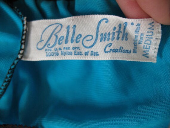 S M 60s Nightie Pajamas Silky Nylon Belle Smith B… - image 5