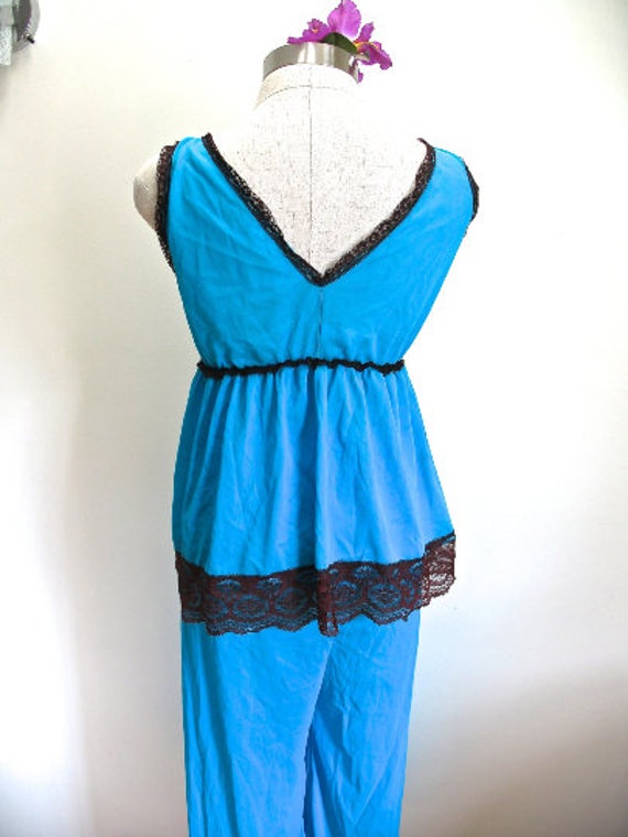 S M 60s Nightie Pajamas Silky Nylon Belle Smith B… - image 4