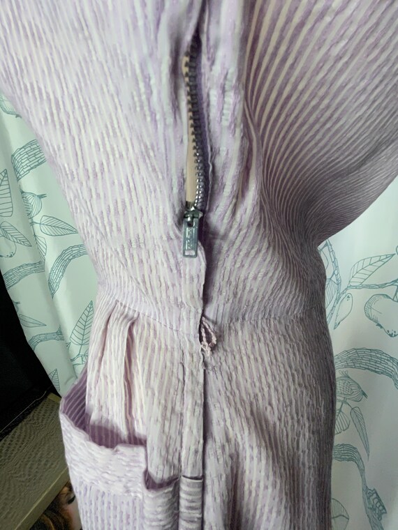 Sm 40s Lavender and White Striped Sundress Pin up… - image 7