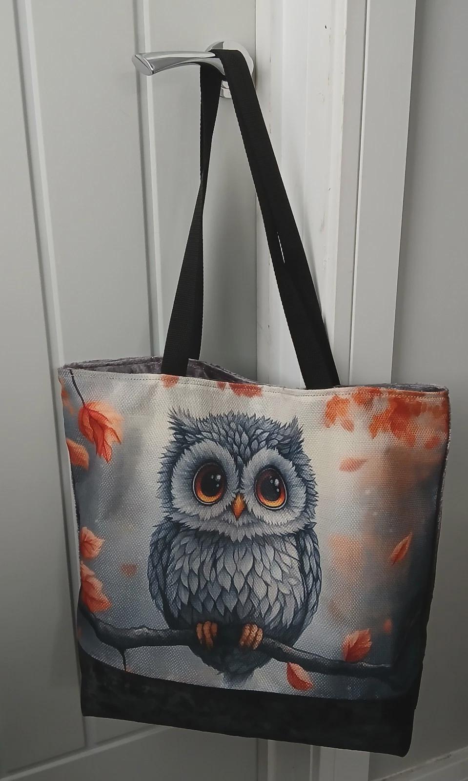 Cute owl large tote shoulder bag