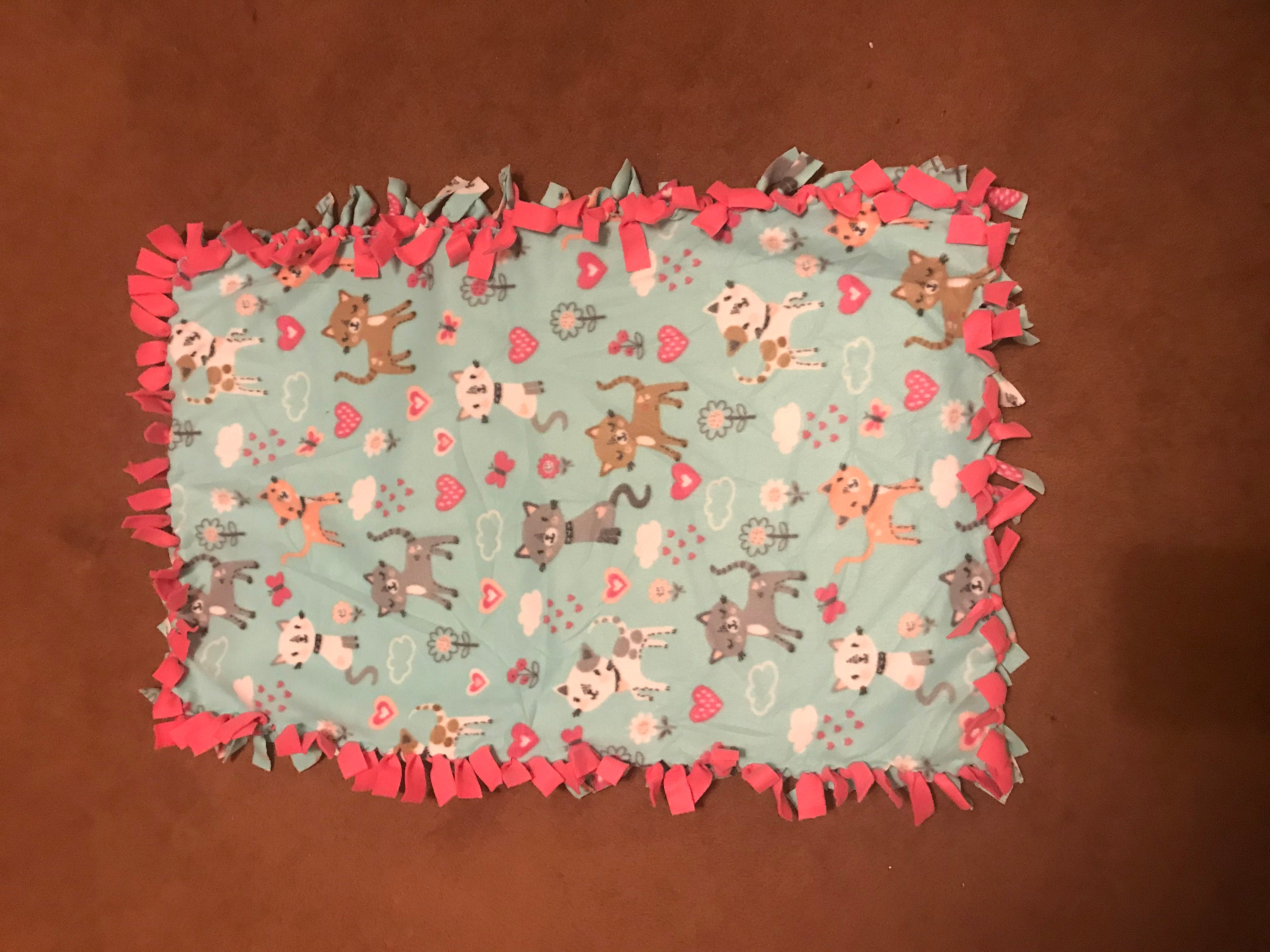 Kitty Cat No Sew Fleece Throw/Fleece Blanket/ Baby Blanket Etsy