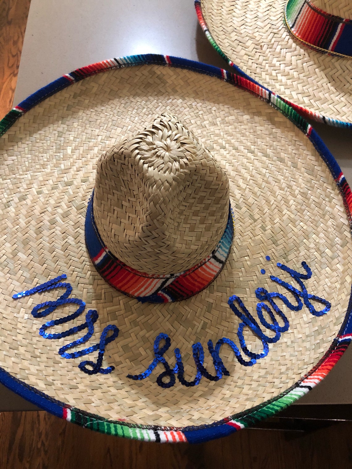 Custom Sombrero last fiesta bachelorette birthday Cinco Etsy