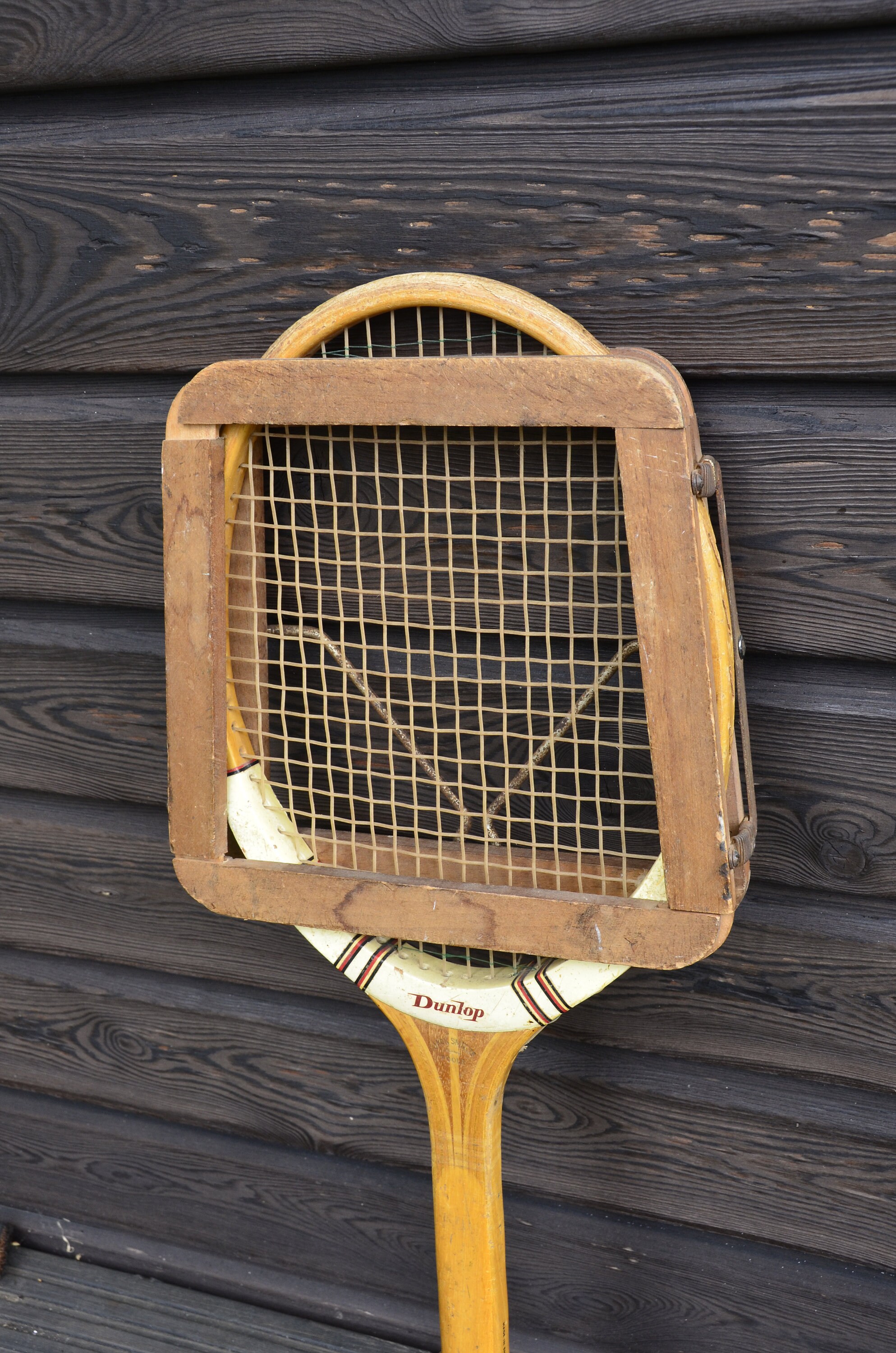 wooden tennis racket frame