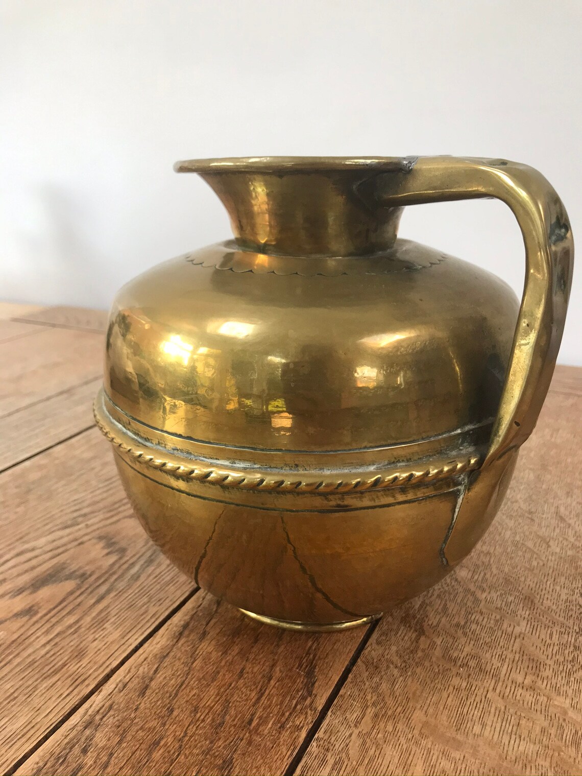 Large Brass French Milk Jug / Vase Etsy