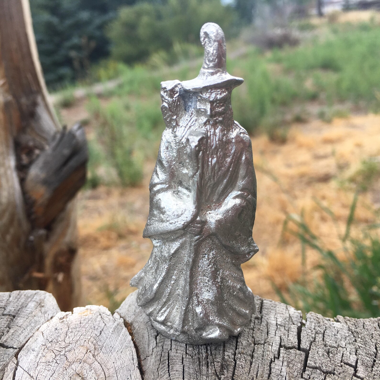 Wizard Magician Sorcerer Pewter Figurine Hand Cast Etsy