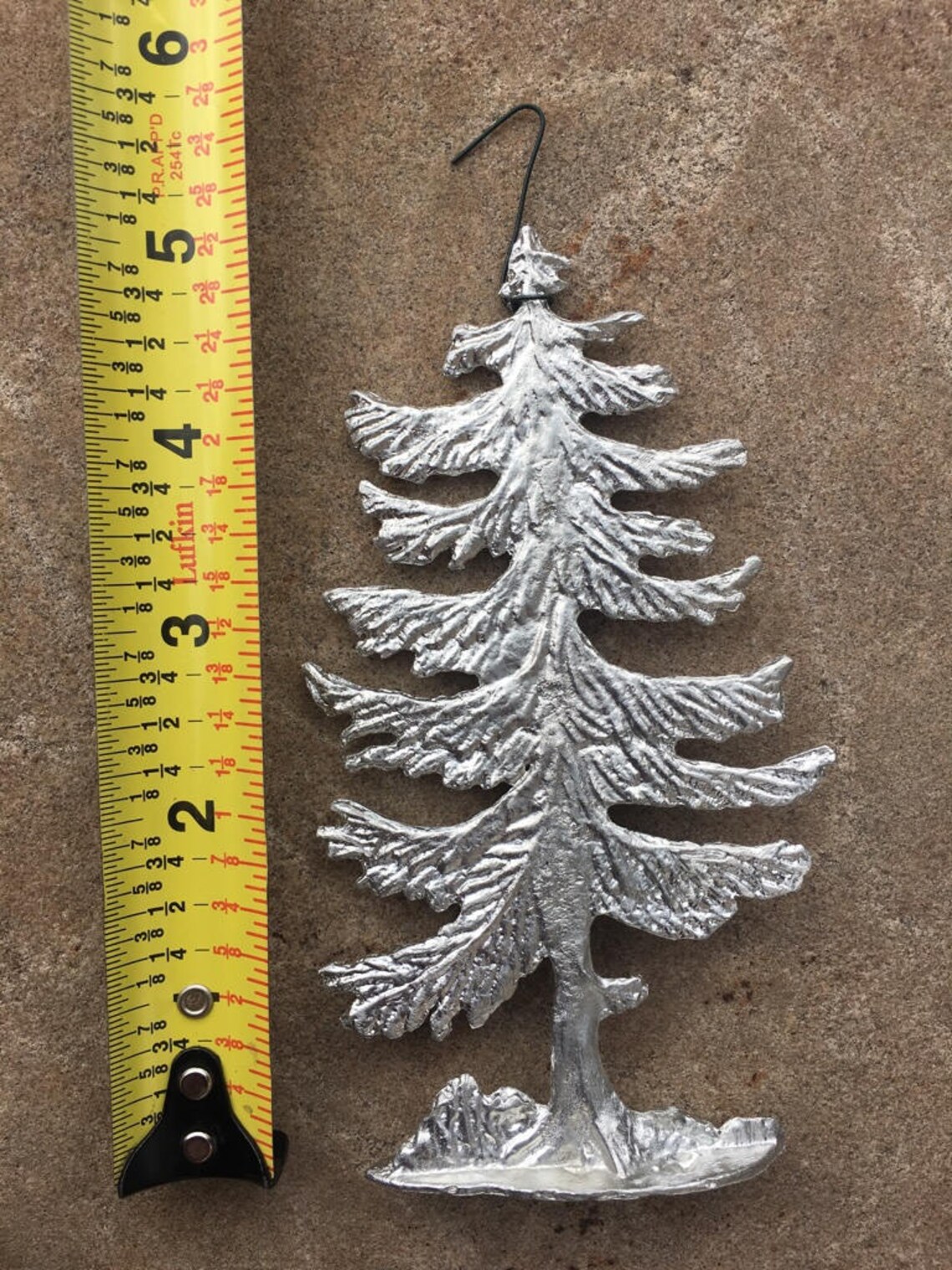 Pine Tree or Christmas Tree Pewter Ornament Figurine, Hand Cast Etsy
