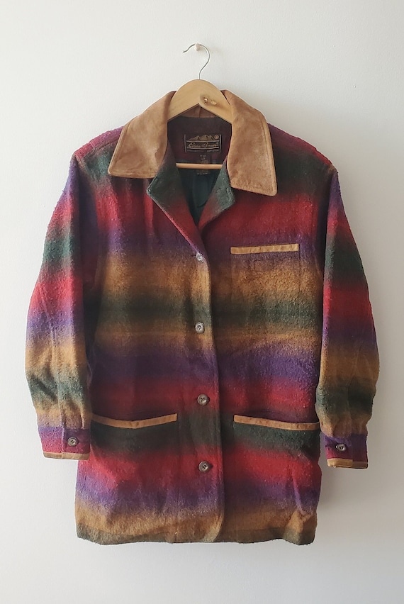 Southwestern Striped Wool Eddie Bauer Jacket