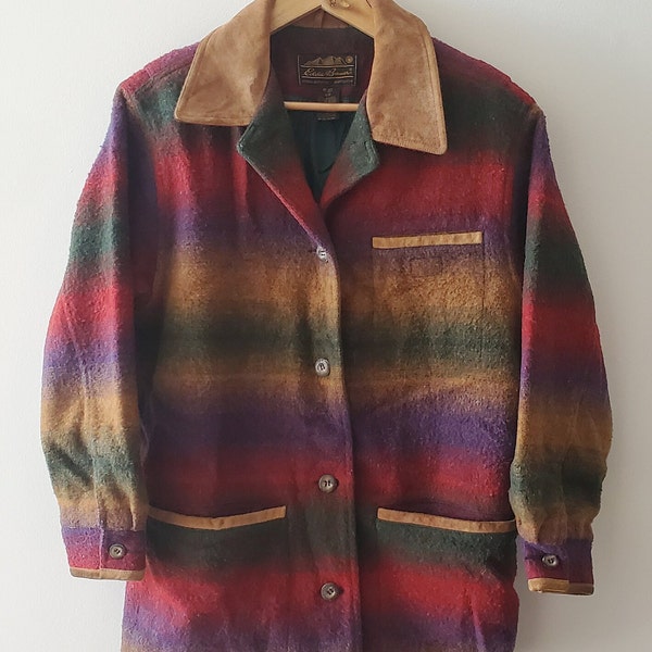 Southwestern Striped Wool Eddie Bauer Jacket