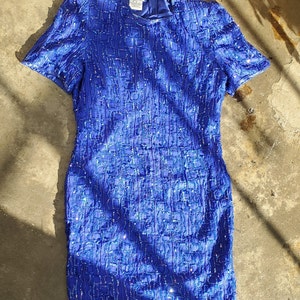 Blue Sequin Dress