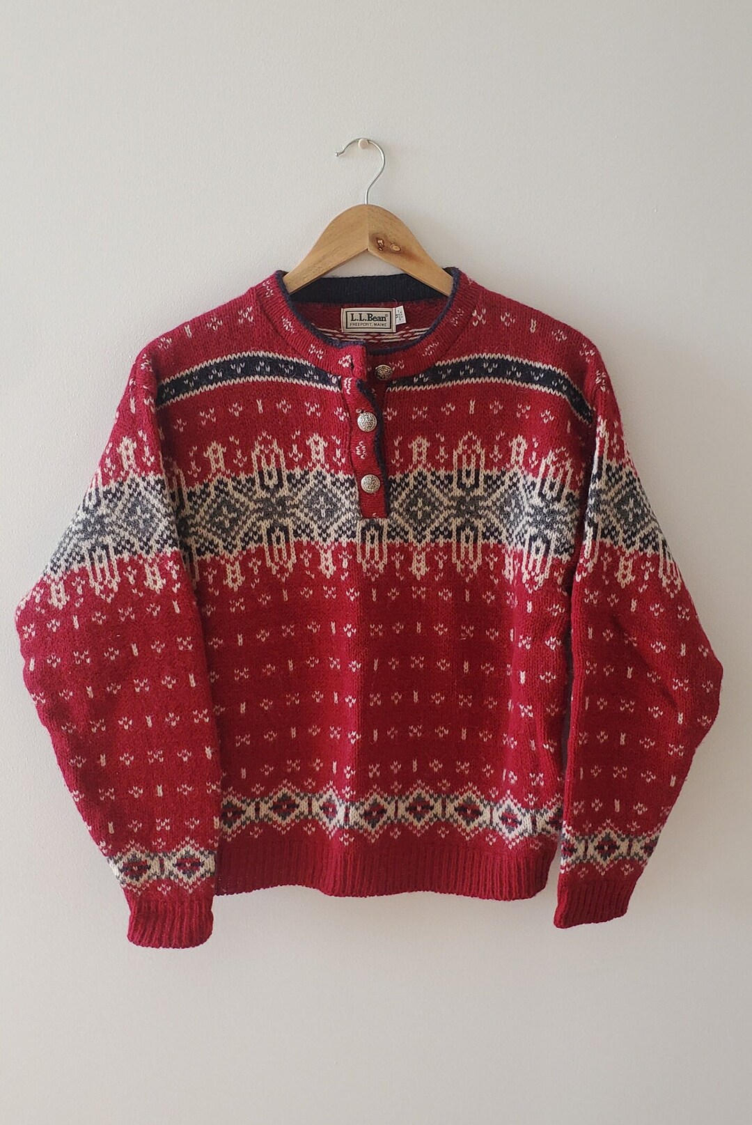 Vintage Fair Isle Sweater - Etsy