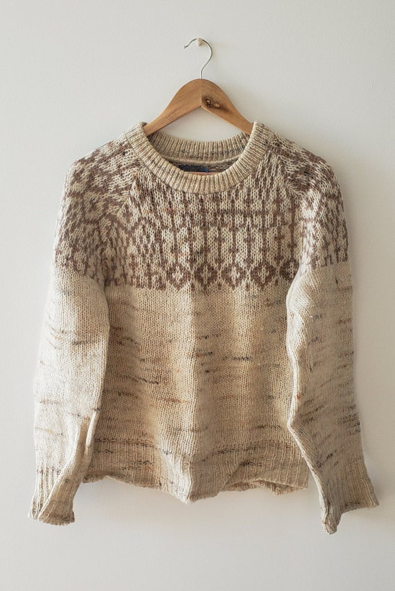 Cream Fair Isle Pendleton Sweater