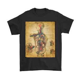 Vintage Anatomical Image on t-shirt, the Circulatory System Anatomy