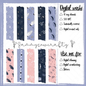 Premium Digital Washi Tape: High-Quality Designs for Creative Crafting