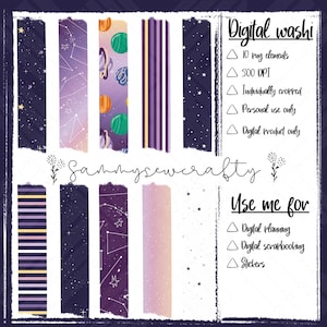 Premium Digital Washi Tape: High-Quality Designs for Creative Crafting