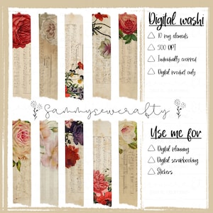Premium Digital Washi Tape: High-Quality Designs for Creative Crafting