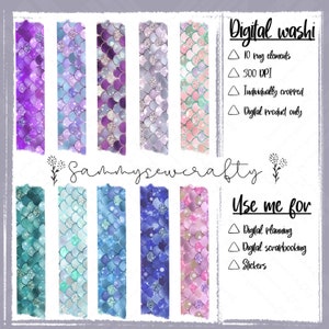 Premium Digital Washi Tape: High-Quality Designs for Creative Crafting