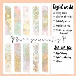 Premium Digital Washi Tape: High-Quality Designs for Creative Crafting
