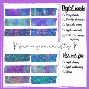 Premium Digital Washi Tape: High-Quality Designs for Creative Crafting