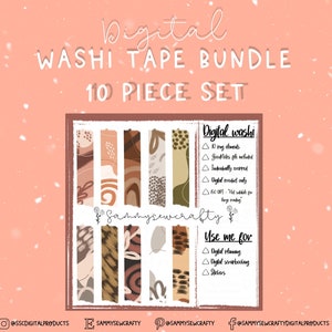Premium Digital Washi Tape: High-Quality Designs for Creative Crafting