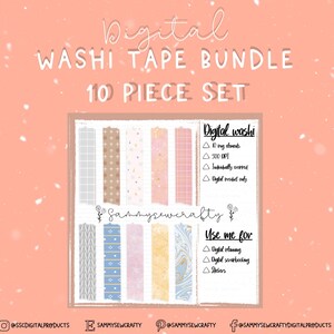 Premium Digital Washi Tape: High-Quality Designs for Creative Crafting
