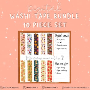 Premium Digital Washi Tape: High-Quality Designs for Creative Crafting